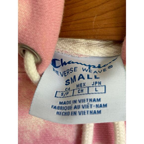 Champion Womens Tye Dye Hooded Sweatshirt Pink Size Small - Picture 4 of 5